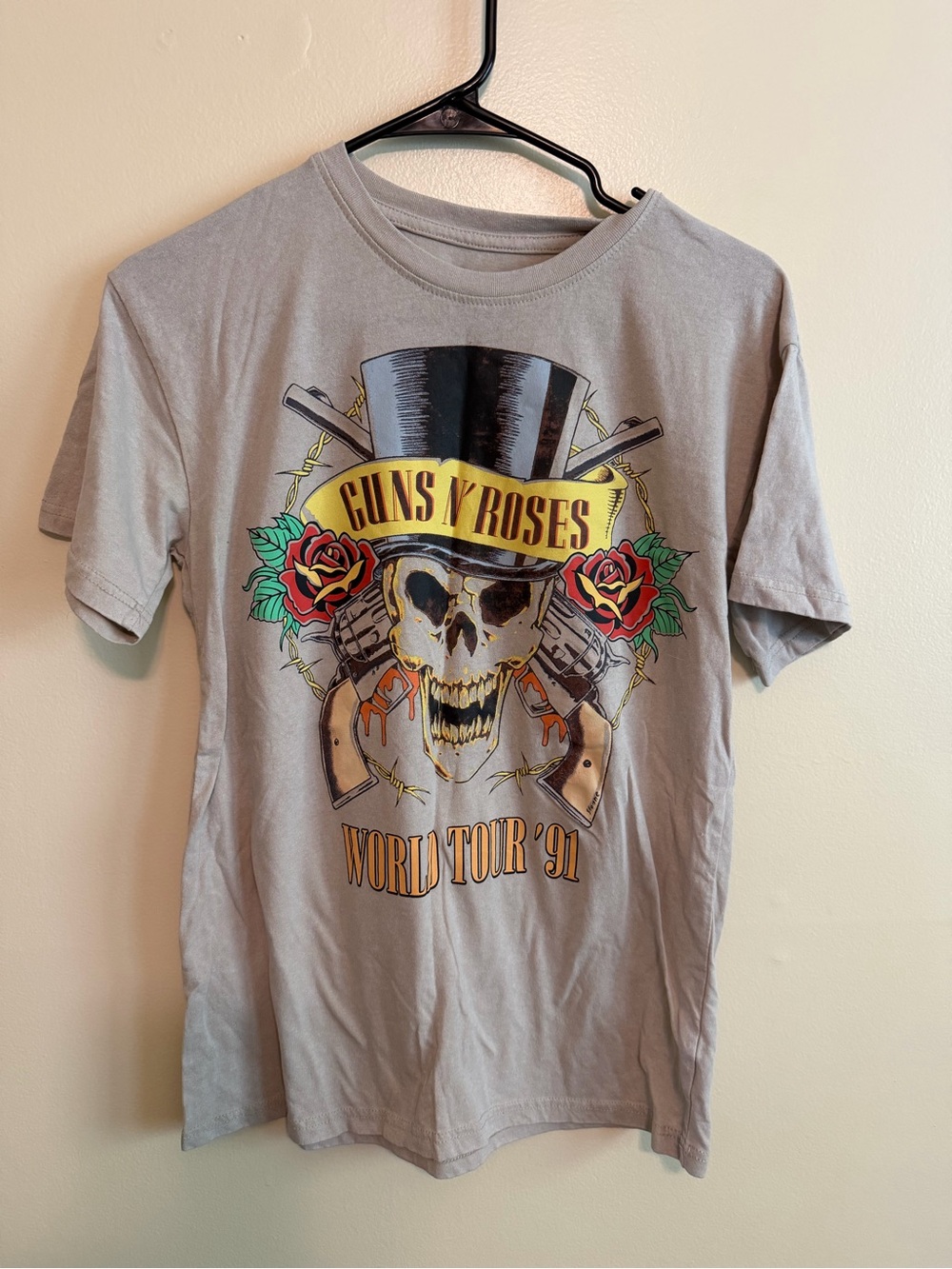 Guns N' Roses Gray Short Sleeve Graphic Tee - World Tour '91